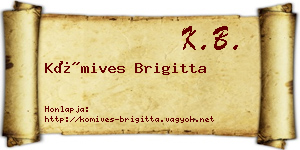Kőmives Brigitta névjegykártya